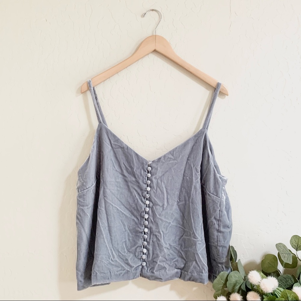 Madewell Velvet Button Down Tank